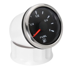 Fuel level indicator with chromed bezel